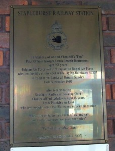 Memorial at Staplehurst Railway Station