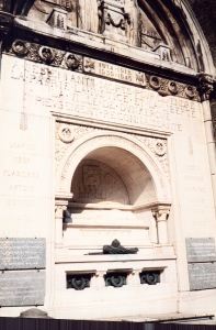 Military memorial to those that died in WW1 and WW2.