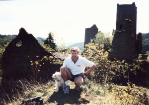 Exploring the ruins of Brandenbourg Castle.