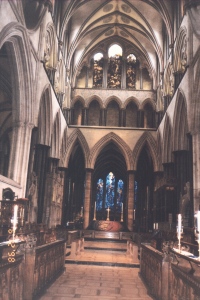 Interior of Salisbury Cathedral.