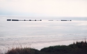 Remains of the Mulberry Harbor survive to this day off Gold Beach.